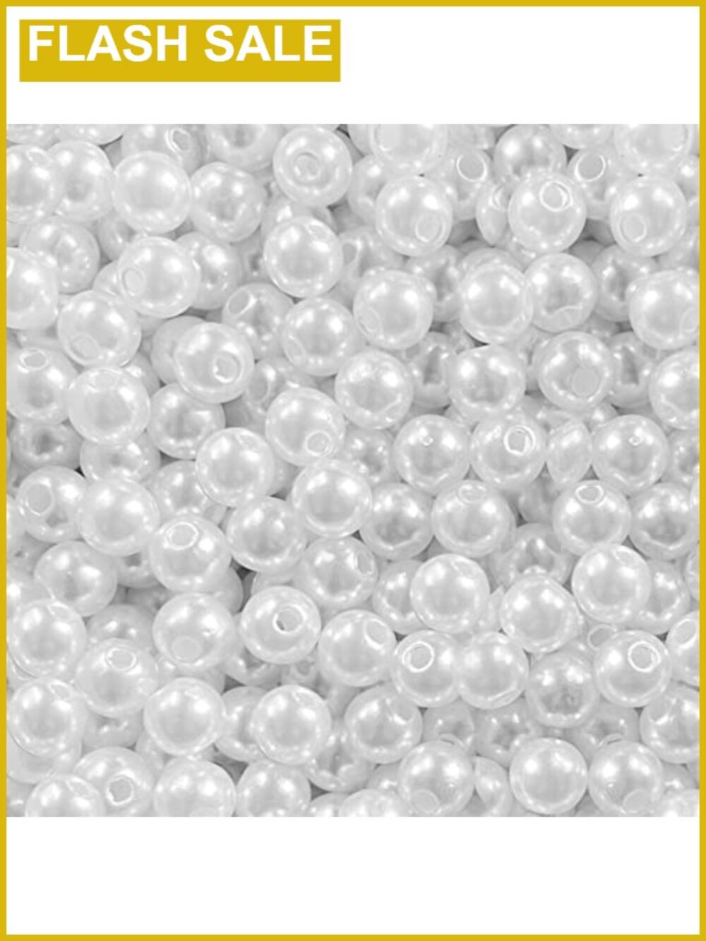 1000 PCS 8mm Plastic Pearl Beads for Jewelry Making, Loose Round Pearls with